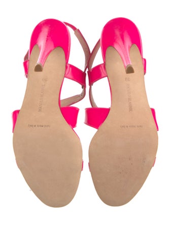 Manolo Blahnik Patent Leather Slingback Sandals