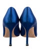 Manolo Blahnik Satin Crystal Embellishments Pumps