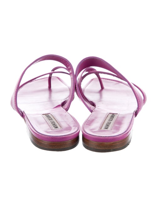 Manolo Blahnik Leather Slides