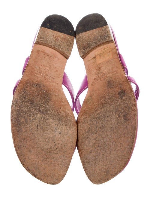 Manolo Blahnik Leather Slides