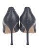 Manolo Blahnik Leather Crystal Embellishments Pumps
