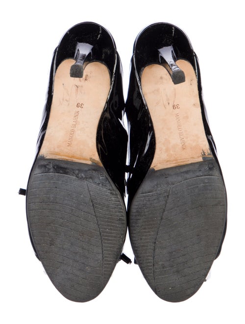 Manolo Blahnik Patent Leather Slides