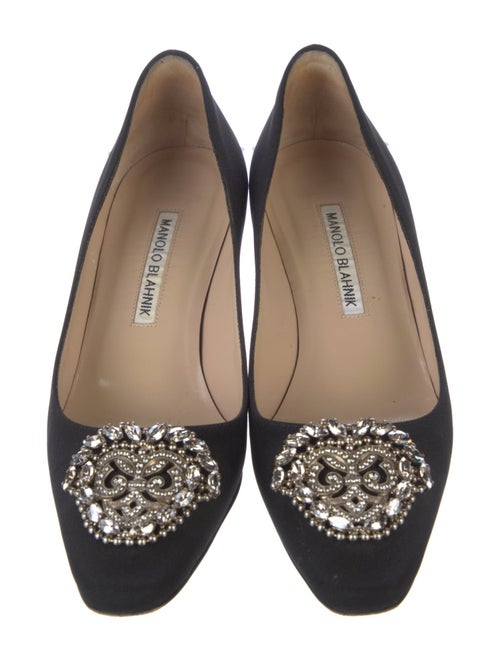 Manolo Blahnik Crystal Embellishments Pumps