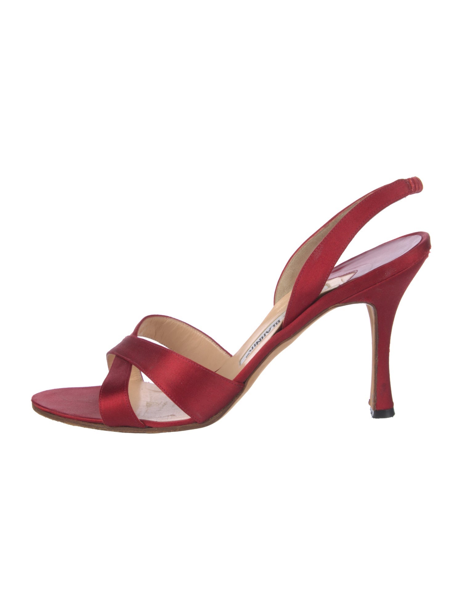 Manolo Blahnik Silk Slingback Sandals