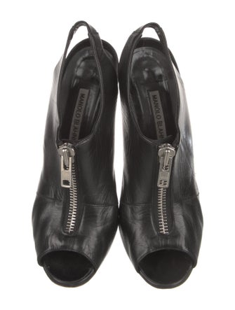 Manolo Blahnik Leather Slingback Pumps