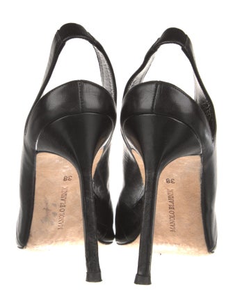Manolo Blahnik Leather Slingback Pumps