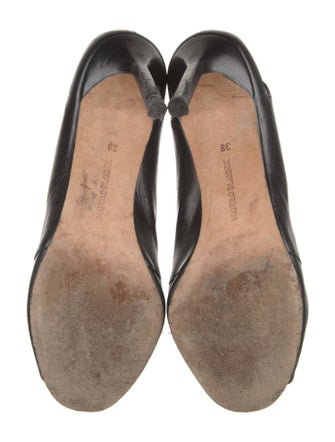 Manolo Blahnik Leather Slingback Pumps