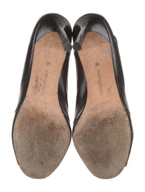 Manolo Blahnik Leather Slingback Pumps