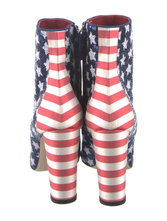 Manolo Blahnik Sequins Printed Boots