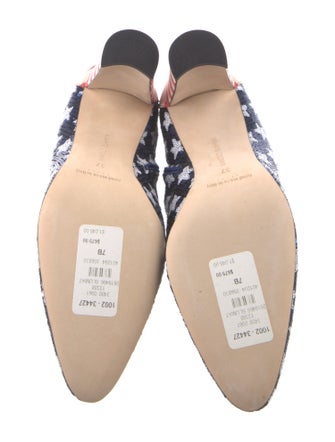 Manolo Blahnik Sequins Printed Boots