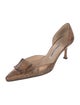 Manolo Blahnik Snakeskin Animal Print D'Orsay Pumps
