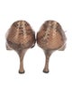 Manolo Blahnik Snakeskin Animal Print D'Orsay Pumps