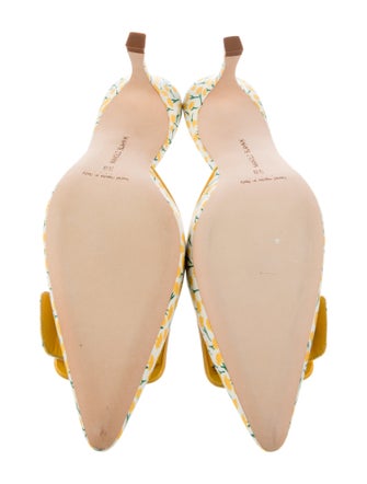 Manolo Blahnik Floral Print Mules