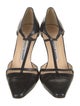 Manolo Blahnik Leather T-Strap Pumps