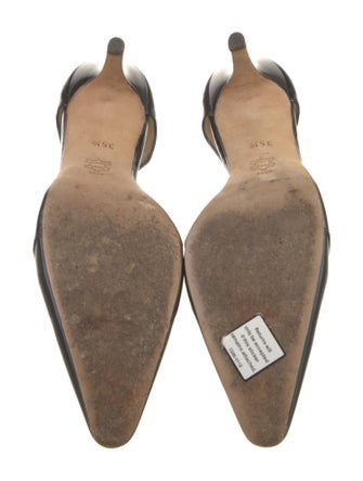 Manolo Blahnik Leather T-Strap Pumps