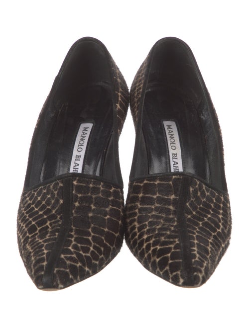 Manolo Blahnik Ponyhair Printed Pumps