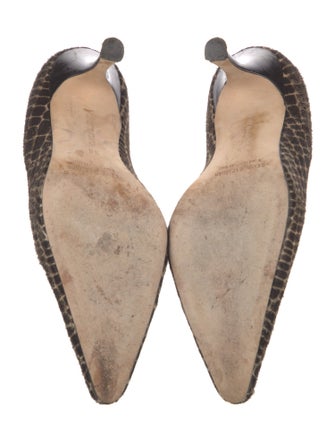 Manolo Blahnik Ponyhair Printed Pumps