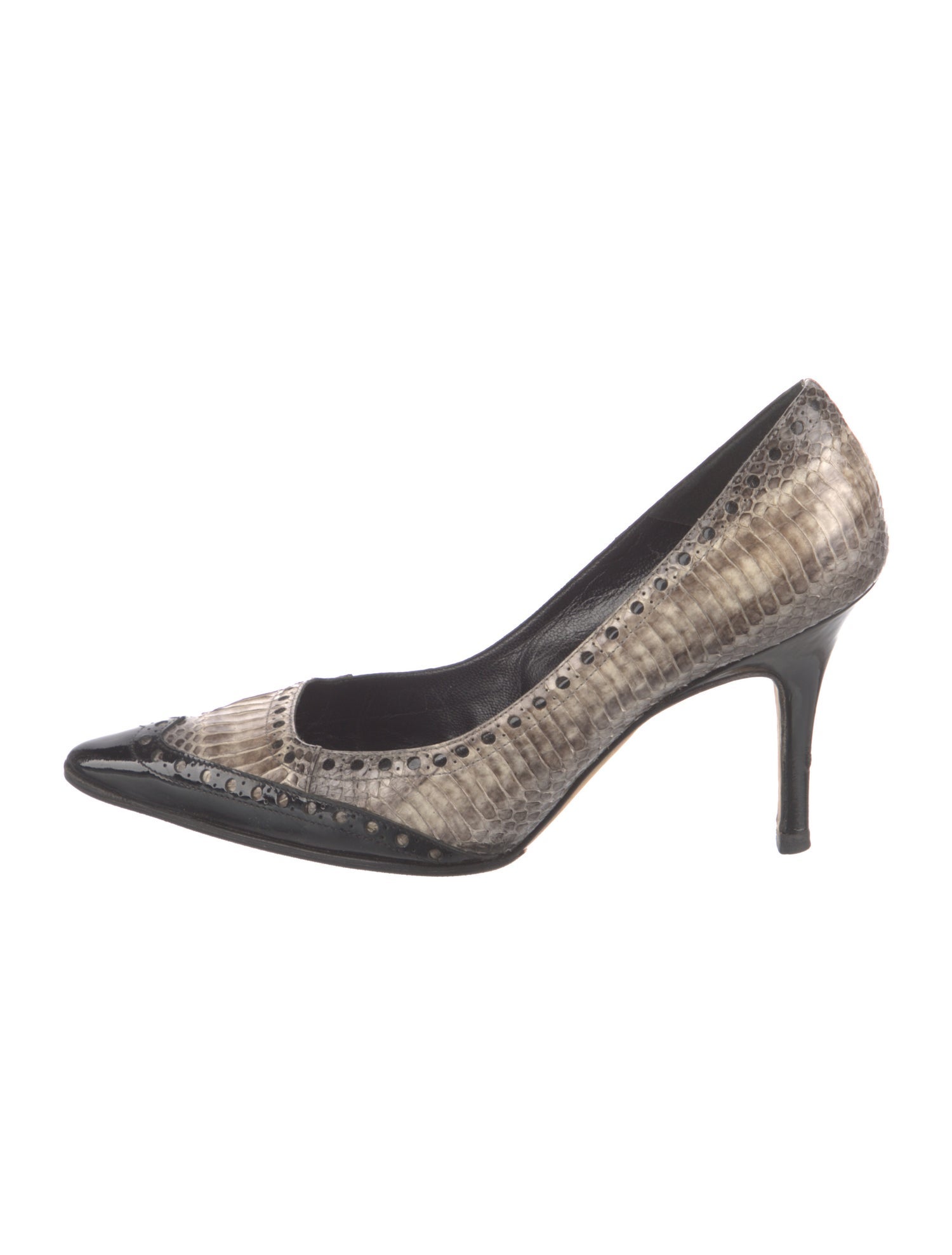 Manolo Blahnik Snakeskin Animal Print Pumps