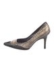 Manolo Blahnik Snakeskin Animal Print Pumps
