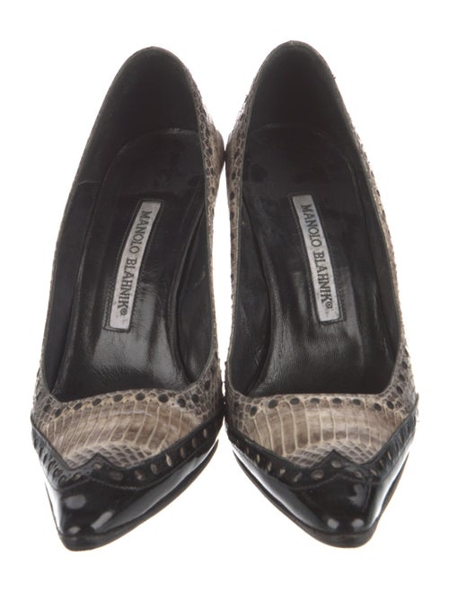 Manolo Blahnik Snakeskin Animal Print Pumps