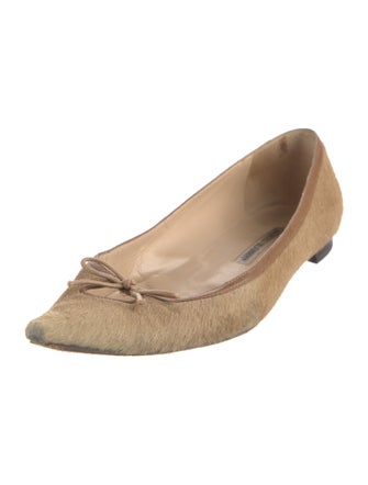 Manolo Blahnik Ponyhair Ballet Flats