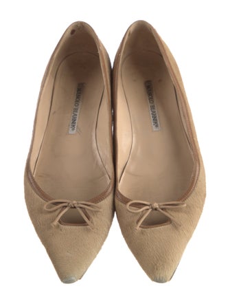 Manolo Blahnik Ponyhair Ballet Flats