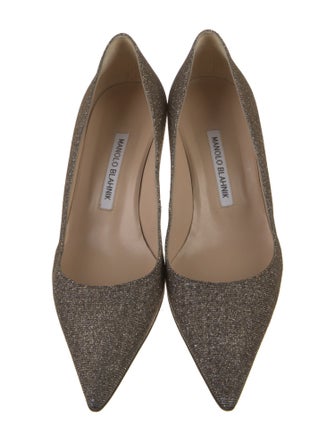 Manolo Blahnik Glitter Glitter Accents Pumps