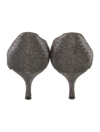 Manolo Blahnik Glitter Glitter Accents Pumps