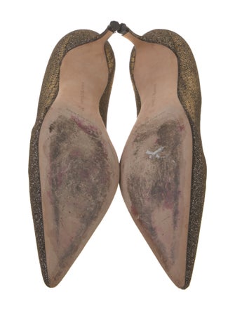 Manolo Blahnik Glitter Glitter Accents Pumps