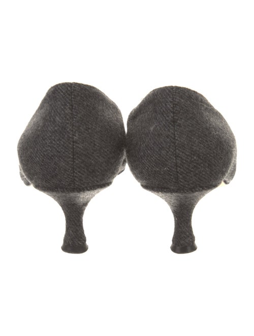 Manolo Blahnik Wool Colorblock Pattern Pumps