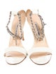 Manolo Blahnik Patent Leather Chain-Link Accents Sandals