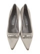 Manolo Blahnik Satin Crystal Embellishments Pumps