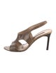 Manolo Blahnik Snakeskin Animal Print Slingback Sandals