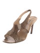 Manolo Blahnik Snakeskin Animal Print Slingback Sandals