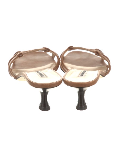 Manolo Blahnik Leather Slides