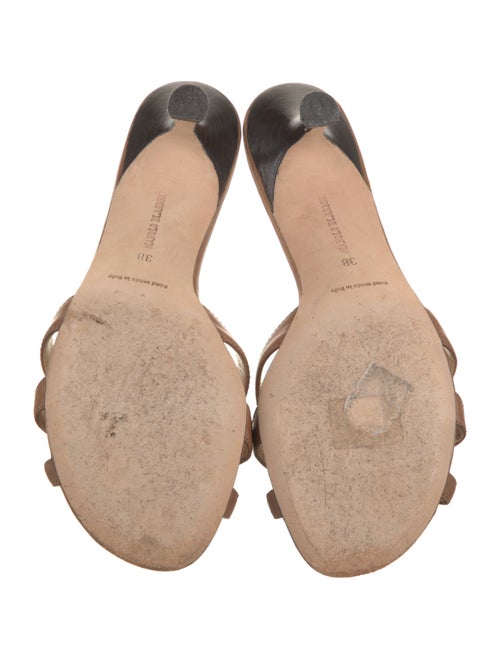 Manolo Blahnik Leather Slides