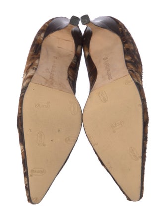Manolo Blahnik Ponyhair Printed Pumps