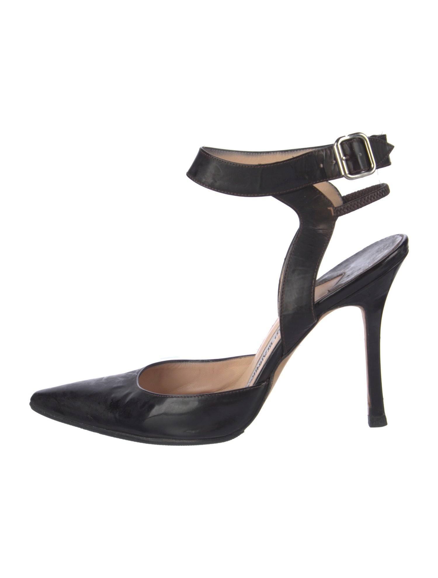 Manolo Blahnik Leather D'Orsay Pumps
