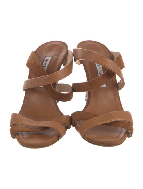 Manolo Blahnik Leather Slides