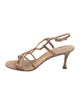 Manolo Blahnik Snakeskin Animal Print Slingback Sandals