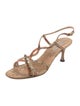 Manolo Blahnik Snakeskin Animal Print Slingback Sandals