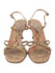 Manolo Blahnik Snakeskin Animal Print Slingback Sandals
