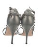 Manolo Blahnik Leather Chain-Link Accents Sandals