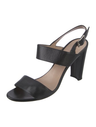 Manolo Blahnik Leather Slingback Sandals