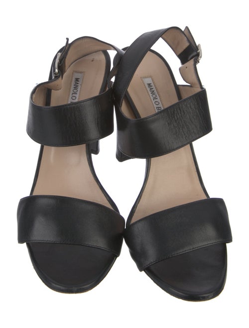 Manolo Blahnik Leather Slingback Sandals