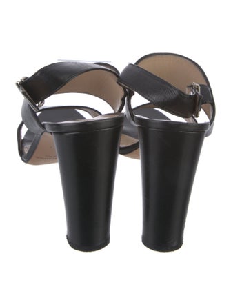Manolo Blahnik Leather Slingback Sandals
