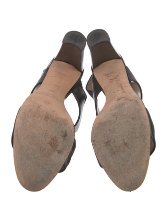 Manolo Blahnik Leather Slingback Sandals