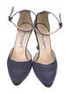 Manolo Blahnik Satin D'Orsay Pumps