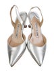 Manolo Blahnik Leather Slingback Pumps