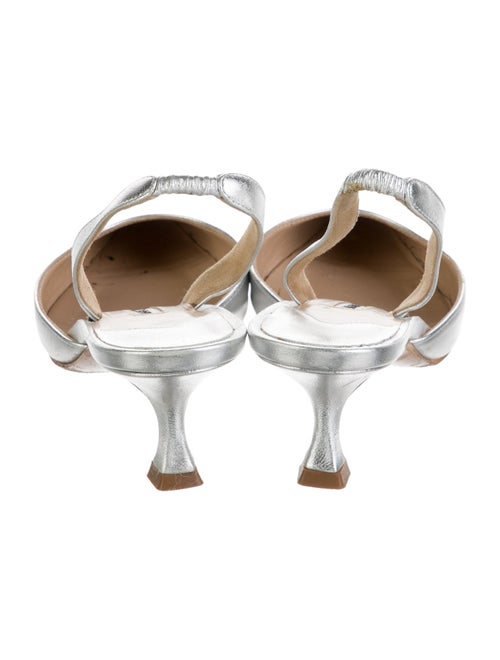 Manolo Blahnik Leather Slingback Pumps
